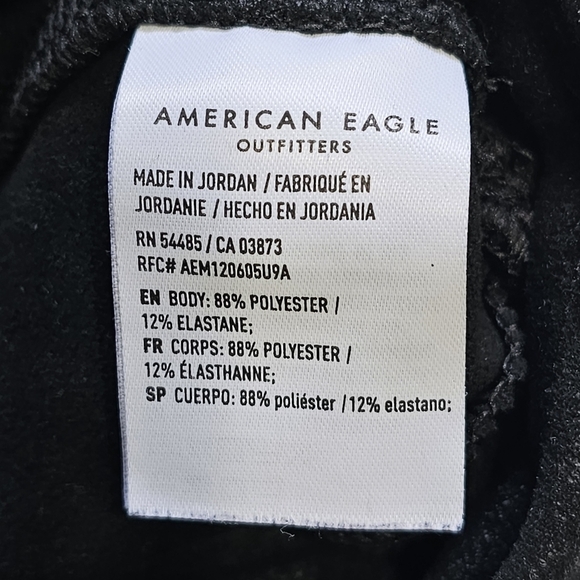 AMERICAN Eagle Faux Suede Black Leggins - Picture 6 of 7